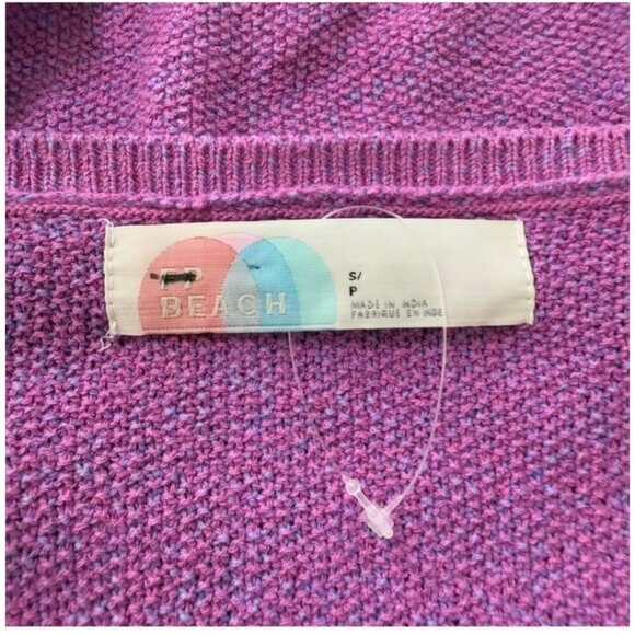 Free People Beach Lavender Cotton Knit Tie-Strap Tank Top V-Neck Small - Picture 12 of 16